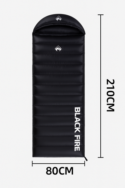 Sac de Couchage en Duvet d’Oie Noir