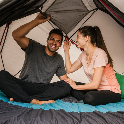 Tente Camping 2 Personnes - Nylon 20D Double Couche Étanche