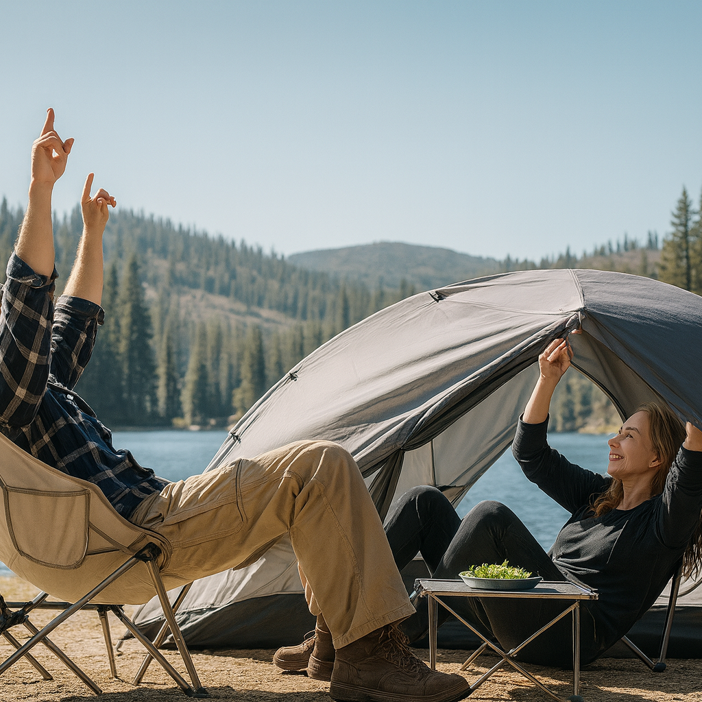 Tente Camping 2 Personnes - Nylon 20D Double Couche Étanche